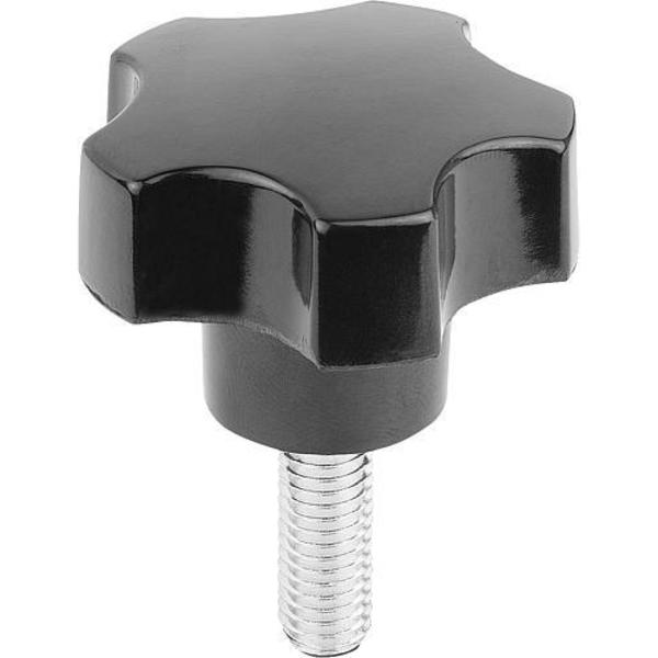 Kipp Five lobe knob, external threads M06 X 18 mm K0185.3206X18